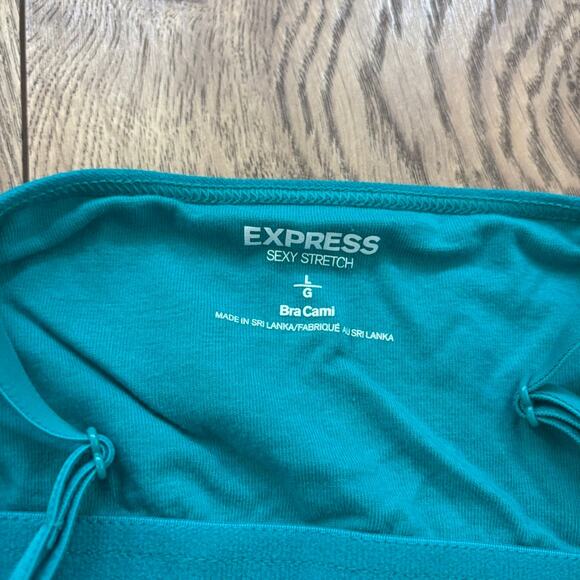 Lot of 3 Express Sexy Stretch Tank Tops Built-In Bra Lace Cami Y2K 2000s Sz L - Picture 5 of 6